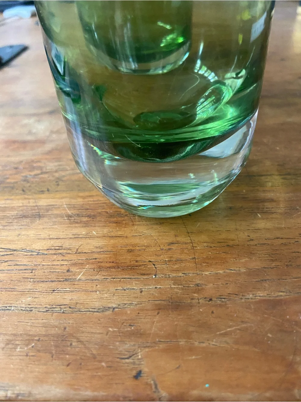 2 Crate&Barrel Emerald 2 toned Green Glass Votive Candle Holders